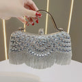 New Cross-border Diamond Clutch Bag Tassel Evening Bag Birthday Wedding Banquet Shoulder Crossbody Dinner Bag