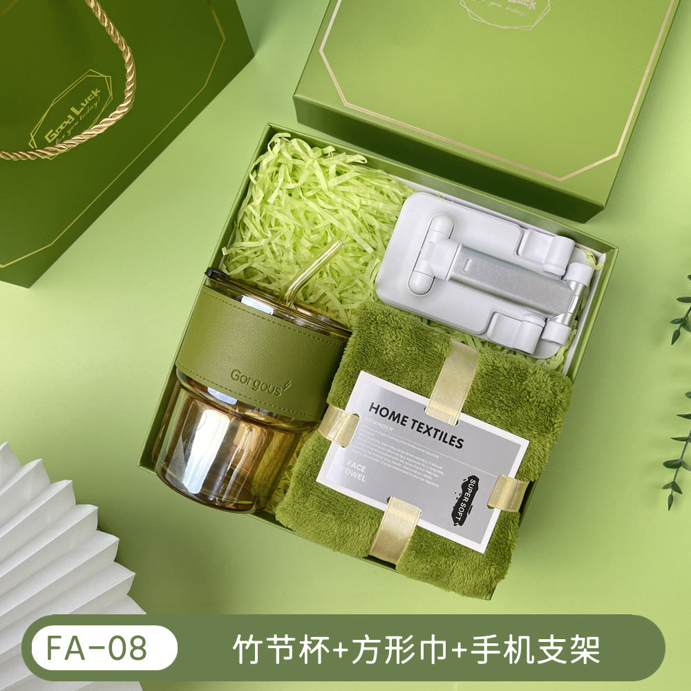 Teacher's Day Souvenirs, Practical Opening Gifts, Corporate Company Gifts for Female Employees and Customers, Cups, Creative Towel Gifts