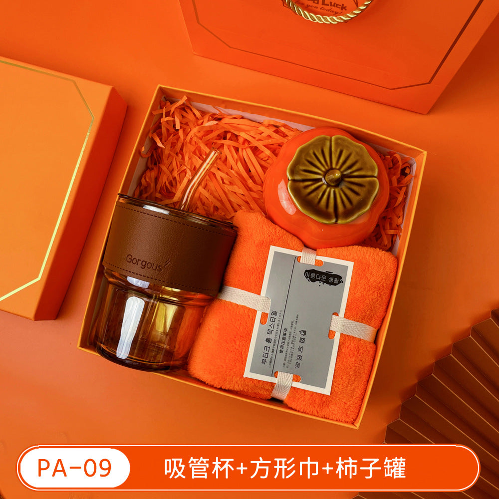 Teacher's Day Souvenirs, Practical Opening Gifts, Corporate Company Gifts for Female Employees and Customers, Cups, Creative Towel Gifts
