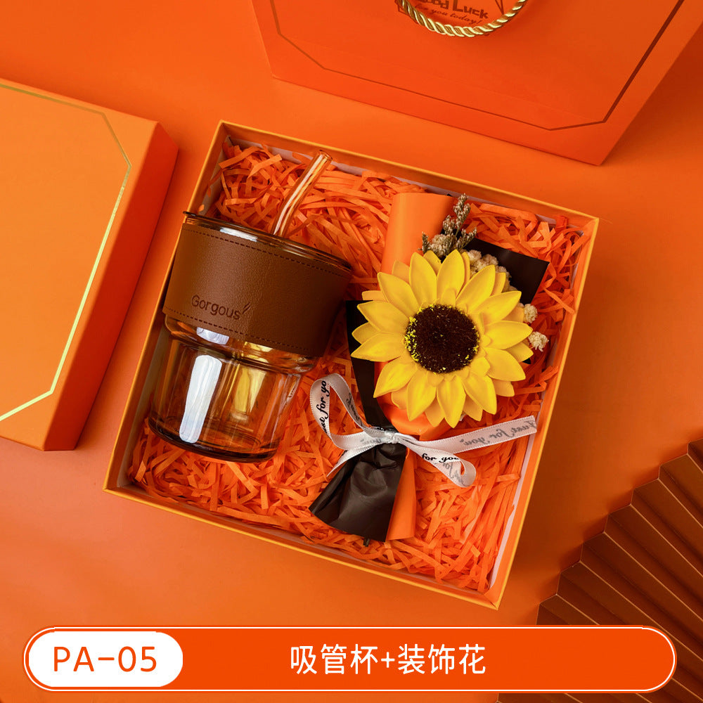 Teacher's Day Souvenirs, Practical Opening Gifts, Corporate Company Gifts for Female Employees and Customers, Cups, Creative Towel Gifts