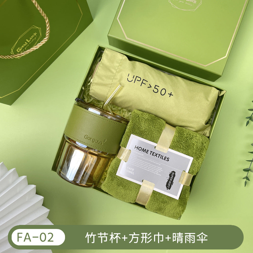 Teacher's Day Souvenirs, Practical Opening Gifts, Corporate Company Gifts for Female Employees and Customers, Cups, Creative Towel Gifts