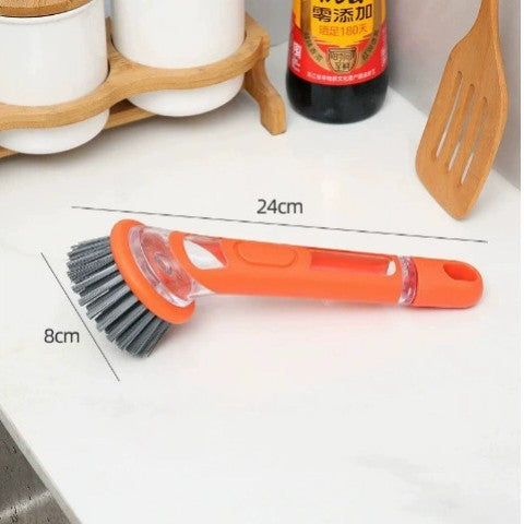 Long-Handled Pot Brush, Dishwashing Brush, Household Pot Cleaning Brush, Steel Wire Cleaning Ball, Storage Stainless Steel Wire, Kitchen Cleaning