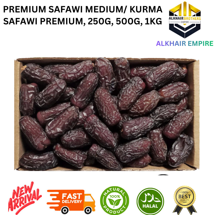 PREMIUM SAFAWI DATES MEDIUM/ 250G, 500G, 1KG
