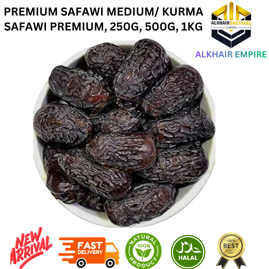 PREMIUM SAFAWI DATES MEDIUM/ 250G, 500G, 1KG