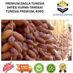 Premium Deglet NOUR Tunisia Dates Kurma Tangkai Tunesia Premium 400g