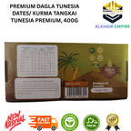 Premium Deglet NOUR Tunisia Dates Kurma Tangkai Tunesia Premium 400g