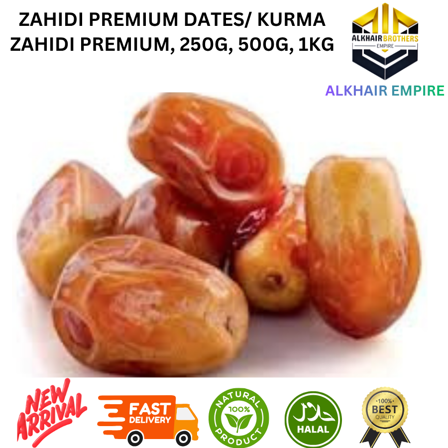 Premium Zahedi Dates, 250g, 500g, 1kg, Halal, Natural, New Arrival, Fast Delivery