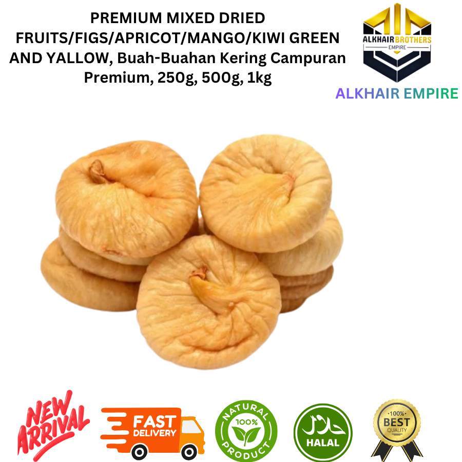 Premium Mixed Dried Fruits: Apricot, Mango, Green and Yellow Kiwi , 250g, 500g, 1kg