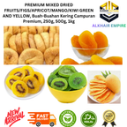 Premium Mixed Dried Fruits: Apricot, Mango, Green and Yellow Kiwi , 250g, 500g, 1kg